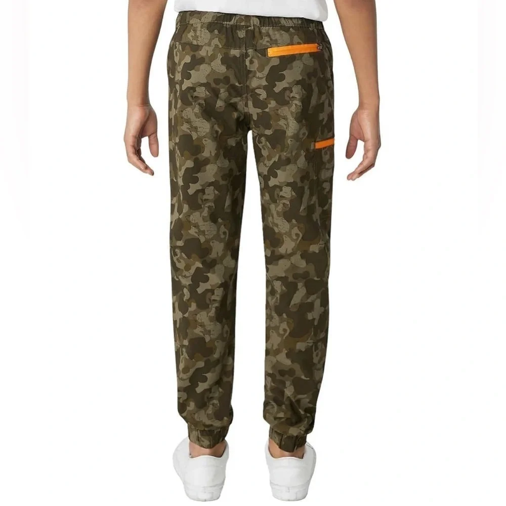 Weatherproof Vintage Youth Boys Green Camo Tech Jogger Pants